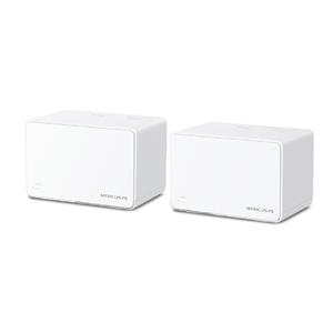 Roteador Mercusys Halo H80X Mesh , WiFi 6 , Gigabit , 160 MHz , 1024-QAM , 2 Peças , Branco