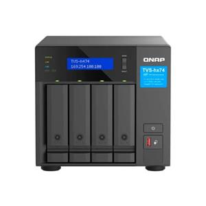 Servidor NAS QNAP TVS-h474 , 4 Baias SATA 3.5" , 8GB , DDR4 , 2.5GbE , Preto