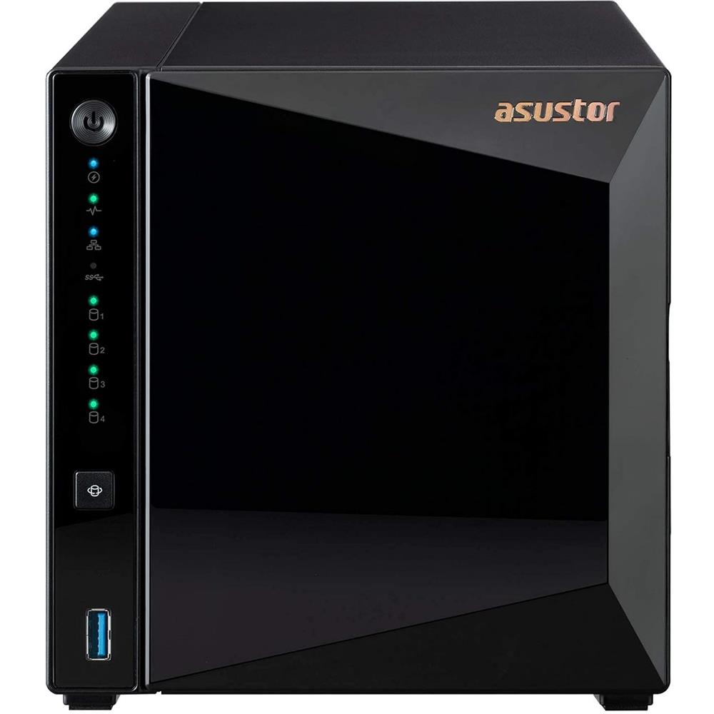 Servidor NAS Asustor AS3304T V2 4 Baias , Quad-Core 1.7 Ghz , 2GB RAM , 2.5 Gigabit
