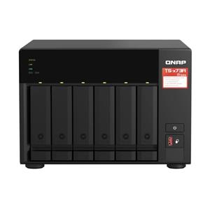 Storage NAS QNAP TS-673A-8G , 64Gb , AMD Ryzen V1500B 2.2GHz , 8GB DDR4 , 6 Baias SATA , 2.5GbE