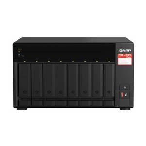 Storage NAS QNAP TS-873A-8G , AMD Ryzen V1500B 2.2GHz , 8GB DDR4 , 8 Baias SATA , 2.5GbE , Expansão PCIe