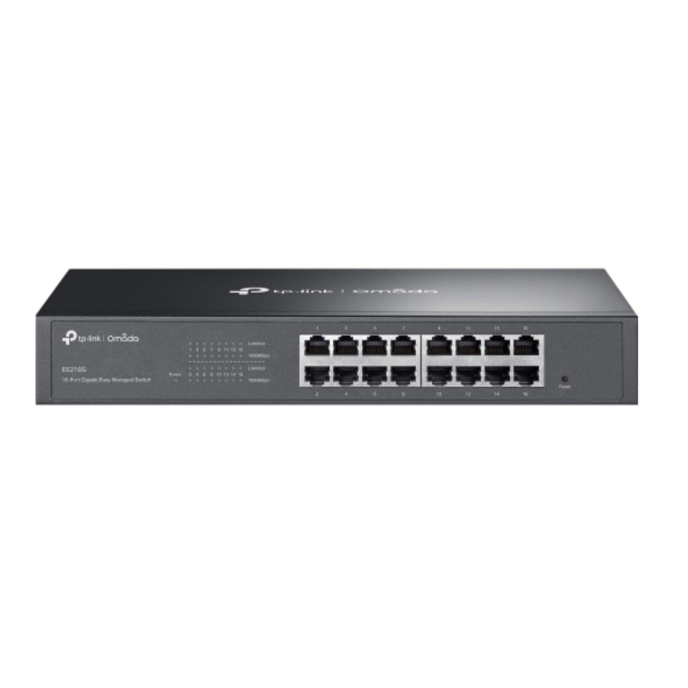 Switch Gerenciável Easy TP-Link Omada , ES216G , 16 Portas Gigabit RJ45 , 32Gbps , Gerenciamento em Nuvem , Preto