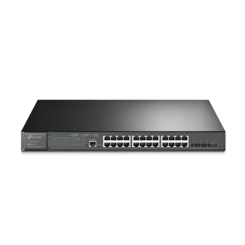 Switch TP-Link Omada TL-SG3428XMP , 24 Portas Gigabit PoE+ , 4 Portas SFP+ 10G , L2+ , 384W , Rack