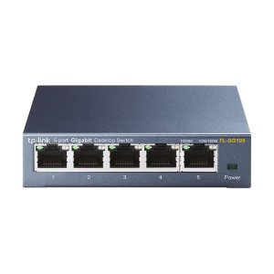 Switch TP-Link TL-SG105 , 5 Portas Gigabit , Não Gerenciável , Desktop , Plug and Play
