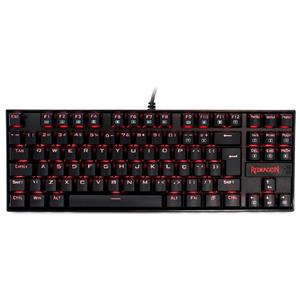 Teclado Mecânico Gamer Redragon Kumara TKL , LED Vermelho , Switch Red , ABNT2 , USB , Preto