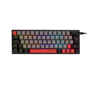 Teclado Mecânico Gamer New Hero Titan Mini 60% , Rainbow , Switch Blue , ABNT2 , USB , Cinza e Preto