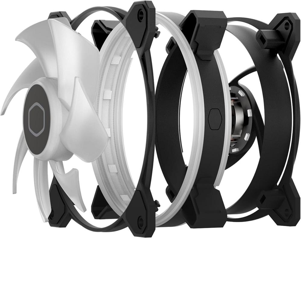 Kit Cooler para Gabinete Cooler Master MF120 Halo 2, 3 Fans, 120 mm, ARGB, Preto