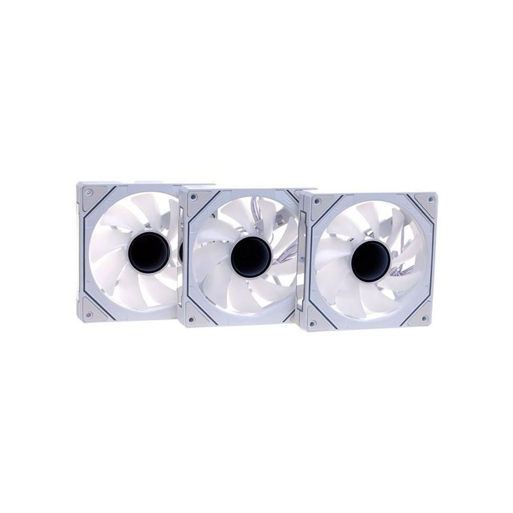 Kit Fan Com 3 Unidades Liketec Enigma ARGB, 120mm, Com Controladora, Branco