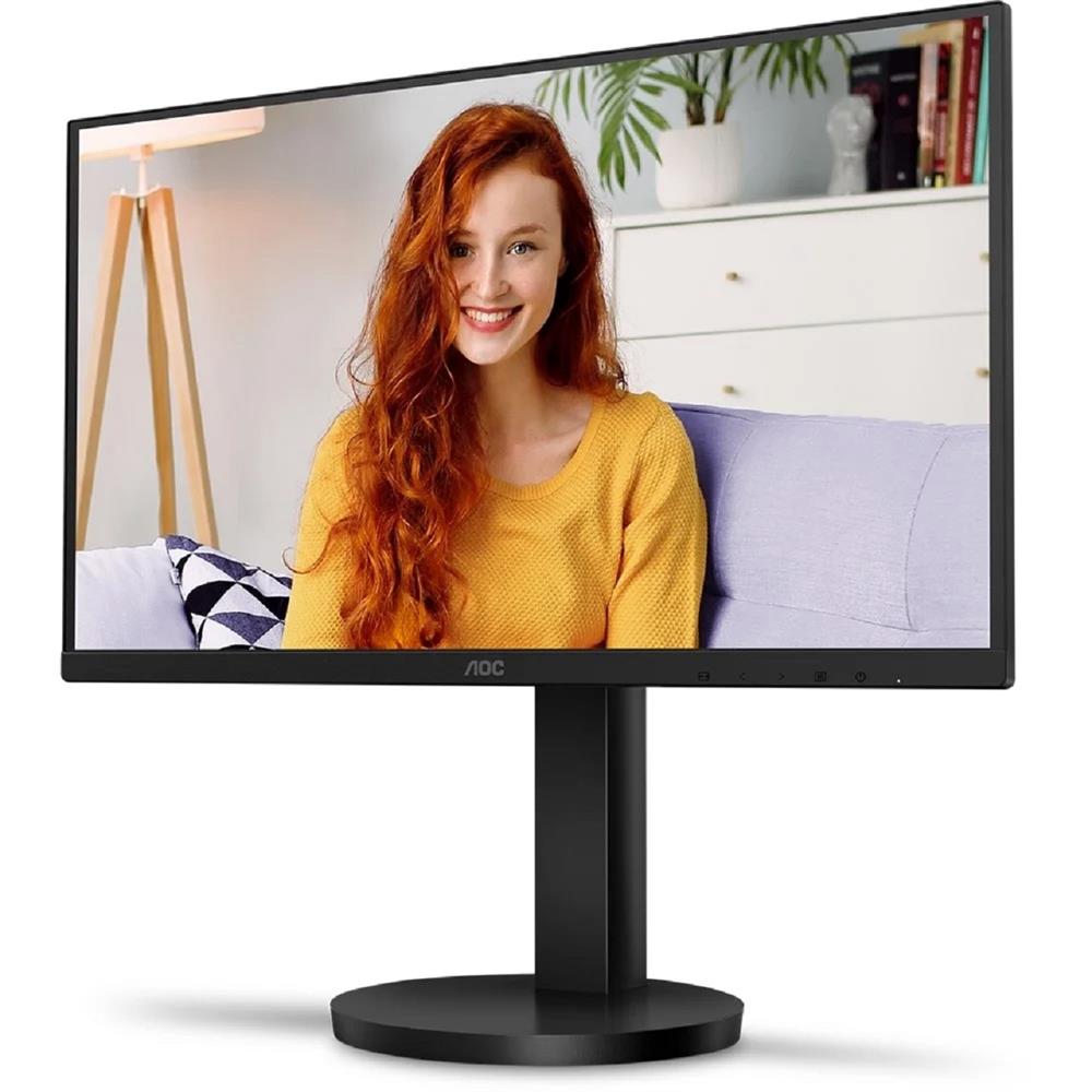 Monitor AOC 22B3HMF 21.5", Full HD, 75Hz, Ajuste de Altura, HDMI e VGA, Preto
