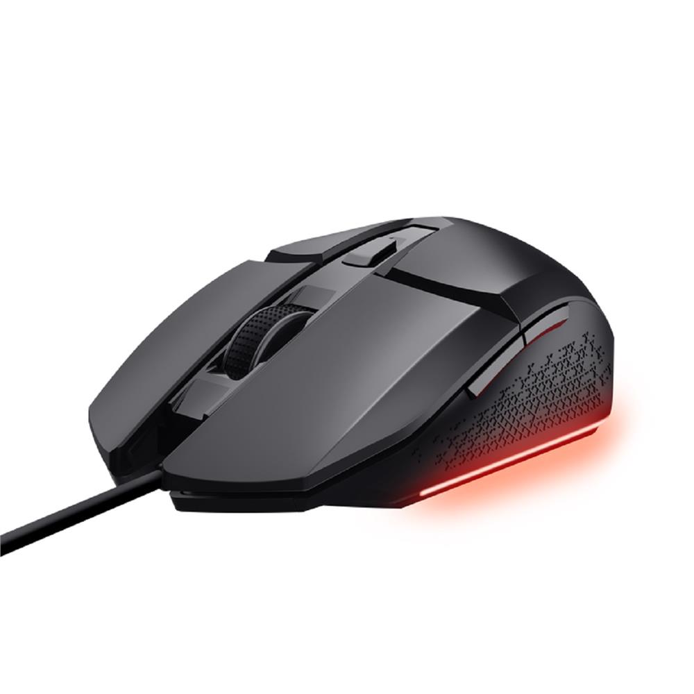 Mouse Com Fio Gamer Trust GXT 109P Felox, ABS, UBS 2.0, 6 Botões, DPI 6.400, Preto