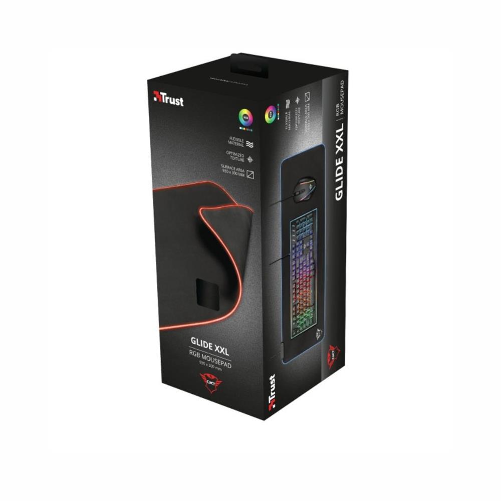 Mousepad Gamer Trust GXT 764 Glide-Flex XXL, RGB, Extra Grande, 93x30cm, Preto