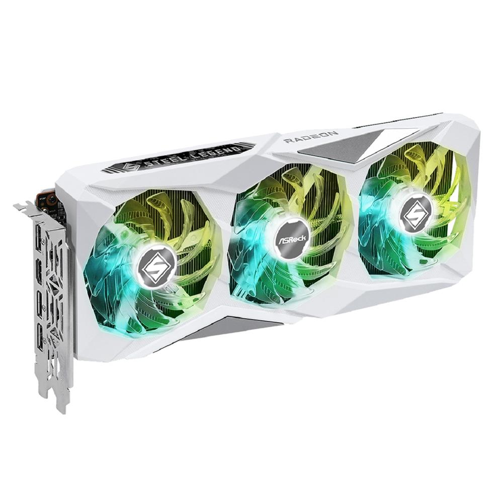 Placa de Vídeo ASRock Radeon RX 7600 Steel Legend OC, 8GB, GDDR6, 128-Bit, FSR, Ray Tracing, Branco