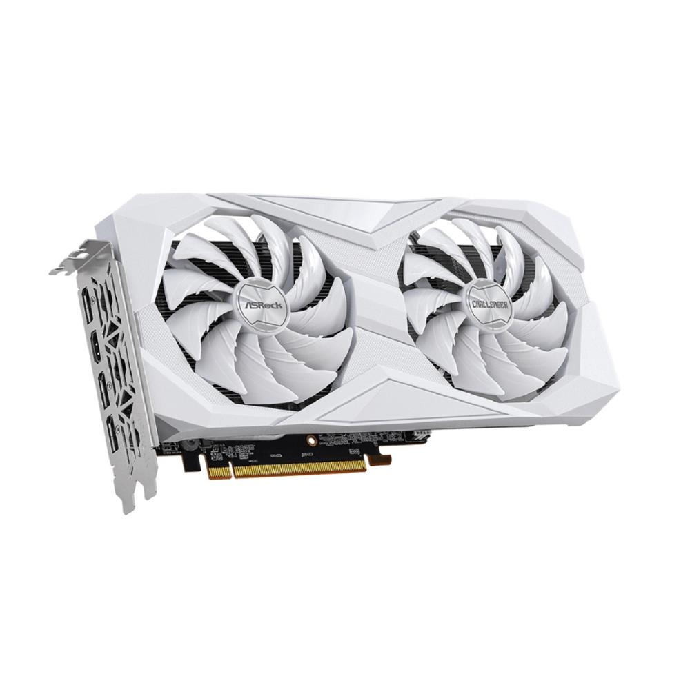 Placa de Vídeo ASRock Radeon RX 6600 Challenger, 8GB, GDDR6, 128-Bit, Branco

