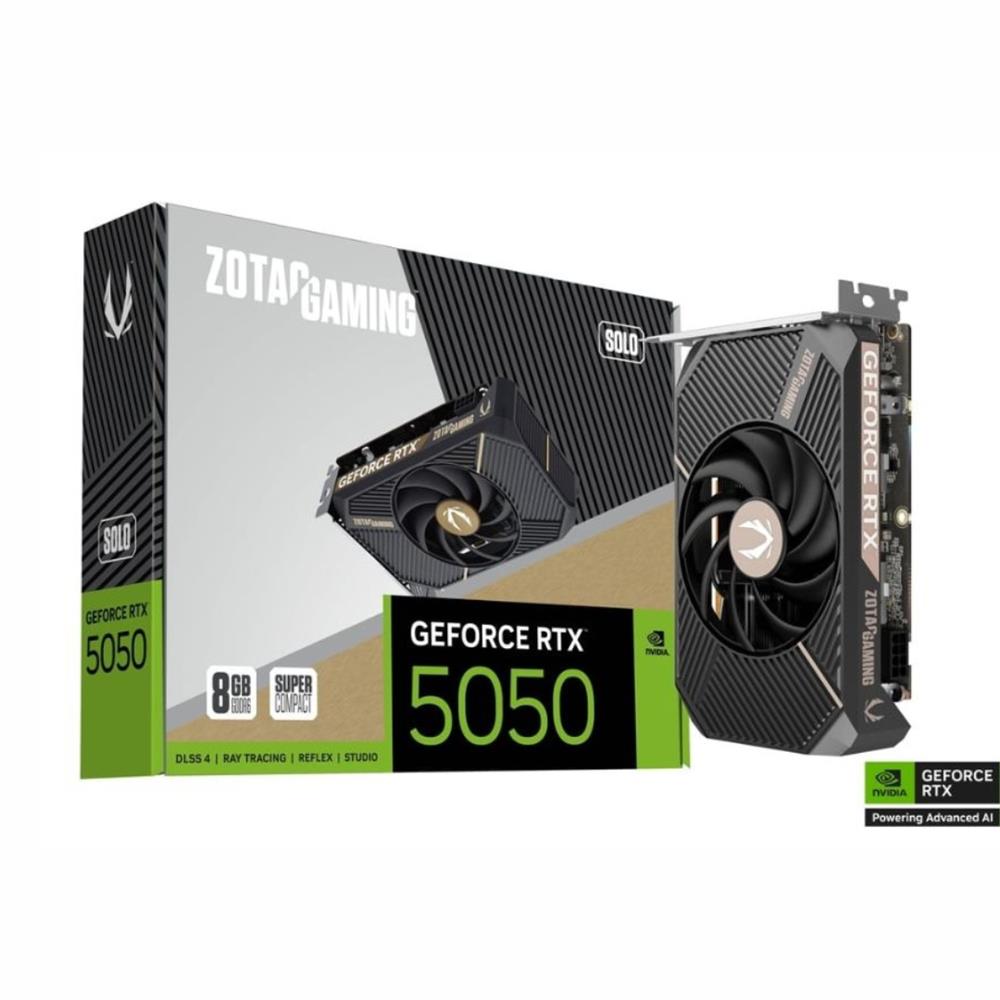 ZOTAC RTX 5050 SOLO 8G グラフィックボード Placa de Vídeo ZOTAC GAMING GeForce RTX 5050 SOLO, - CHIPART LTDA