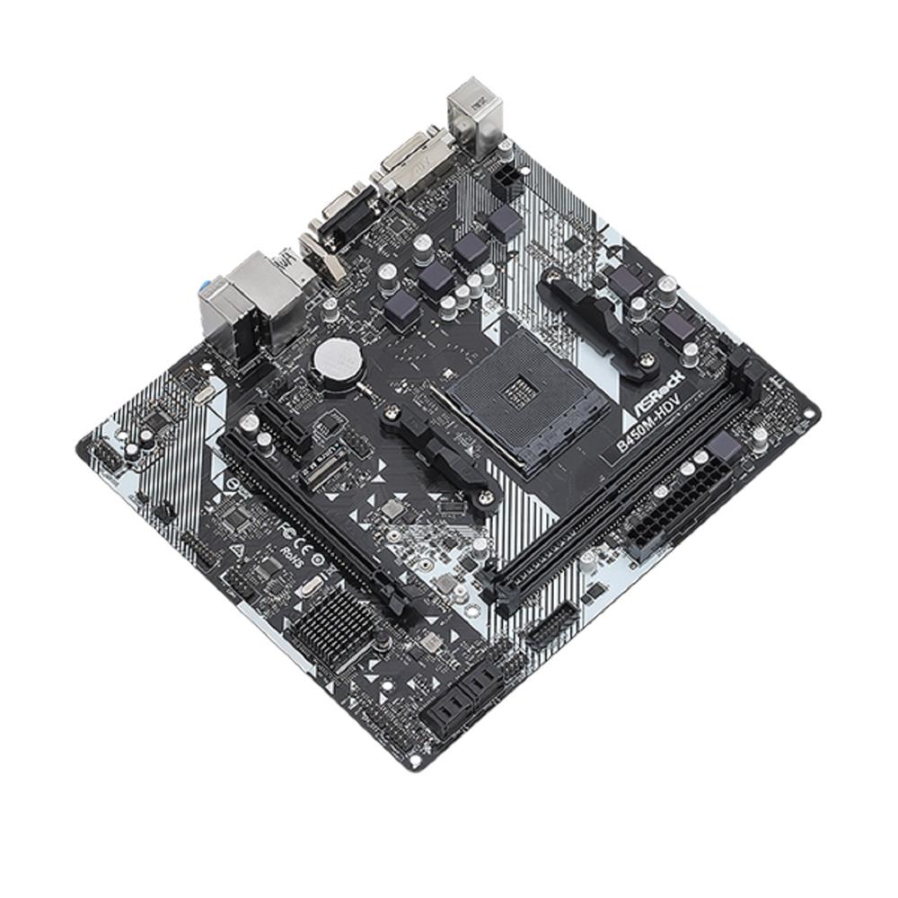 Placa Mãe ASRock B450M-HDV R4.0, Chipset B450, AMD AM4, mATX, DDR4