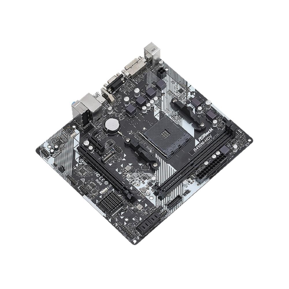 Placa Mãe ASRock B450M-HDV R4.0, Chipset B450, AMD AM4, mATX, DDR4
