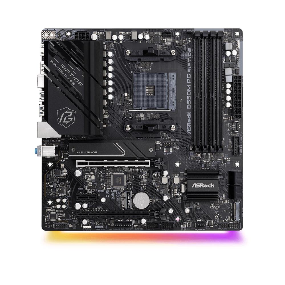 Placa Mãe ASRock B550M PG Riptide, Chipset B550, AMD AM4, mATX, DDR4