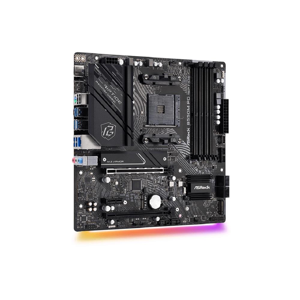 Placa Mãe ASRock B550M PG Riptide, Chipset B550, AMD AM4, mATX, DDR4
