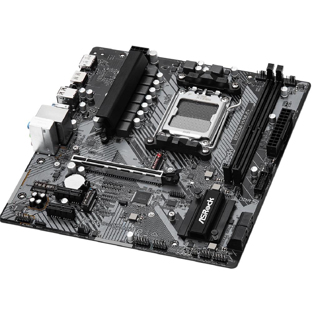 Placa Mãe ASRock B650M-H/M.2+, Chipset B650M, Amd AM5, m-ATX, DDR5
