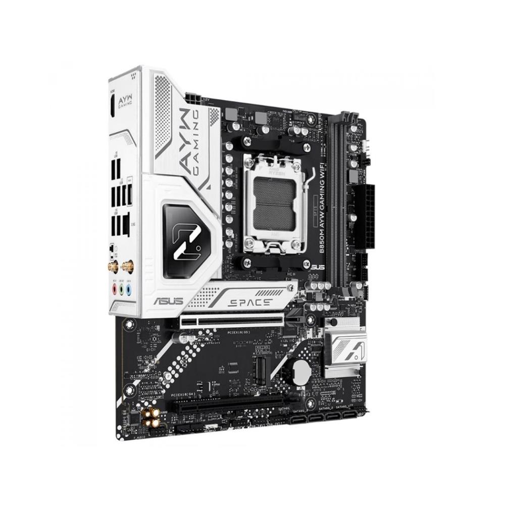 Placa-mãe ASUS B760M-AYW WIFI II, Intel LGA1700, DDR5, Micro-ATX, Preto