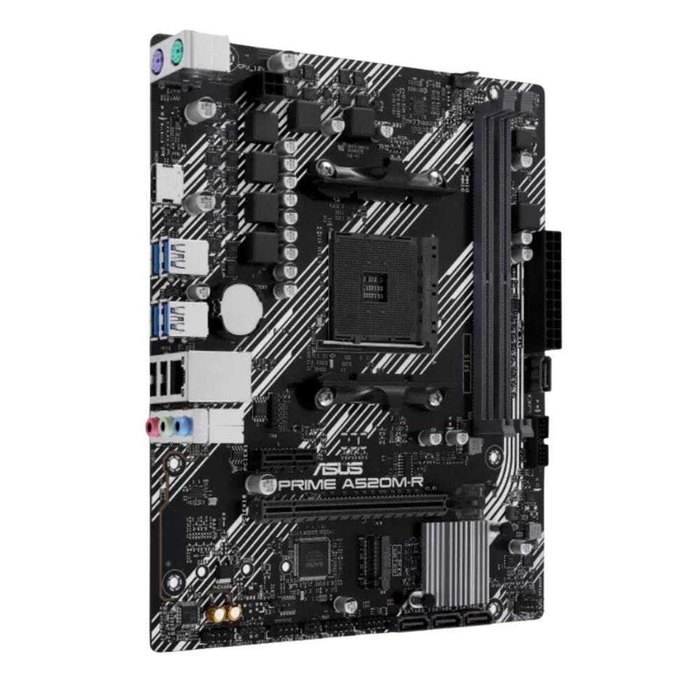 Placa mãe ASUS PRIME A520M-R, AM4, DDR4, M.2, Chipset A520, PCIe, HDMI - 90MB1H60-M0EAY0