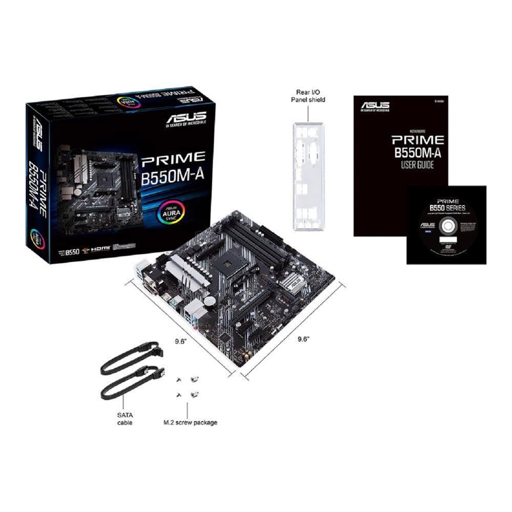 Placa Mãe Asus Prime B550M-A, Chipset B550, AMD AM4, mATX, DDR4