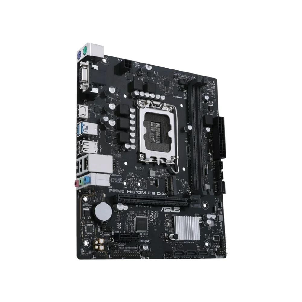 Placa Mãe Asus Prime H610M-CS D4 1700, Chipset H610, mATX, DDR4, 3200Mhz, PCIe, M.2,Preto