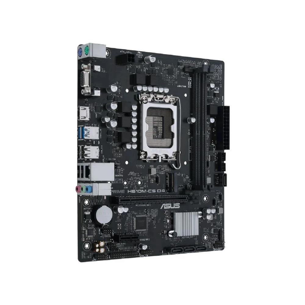 Placa Mãe Asus Prime H610M-CS D4 1700, Chipset H610, mATX, DDR4, 3200Mhz, PCIe, M.2,Preto