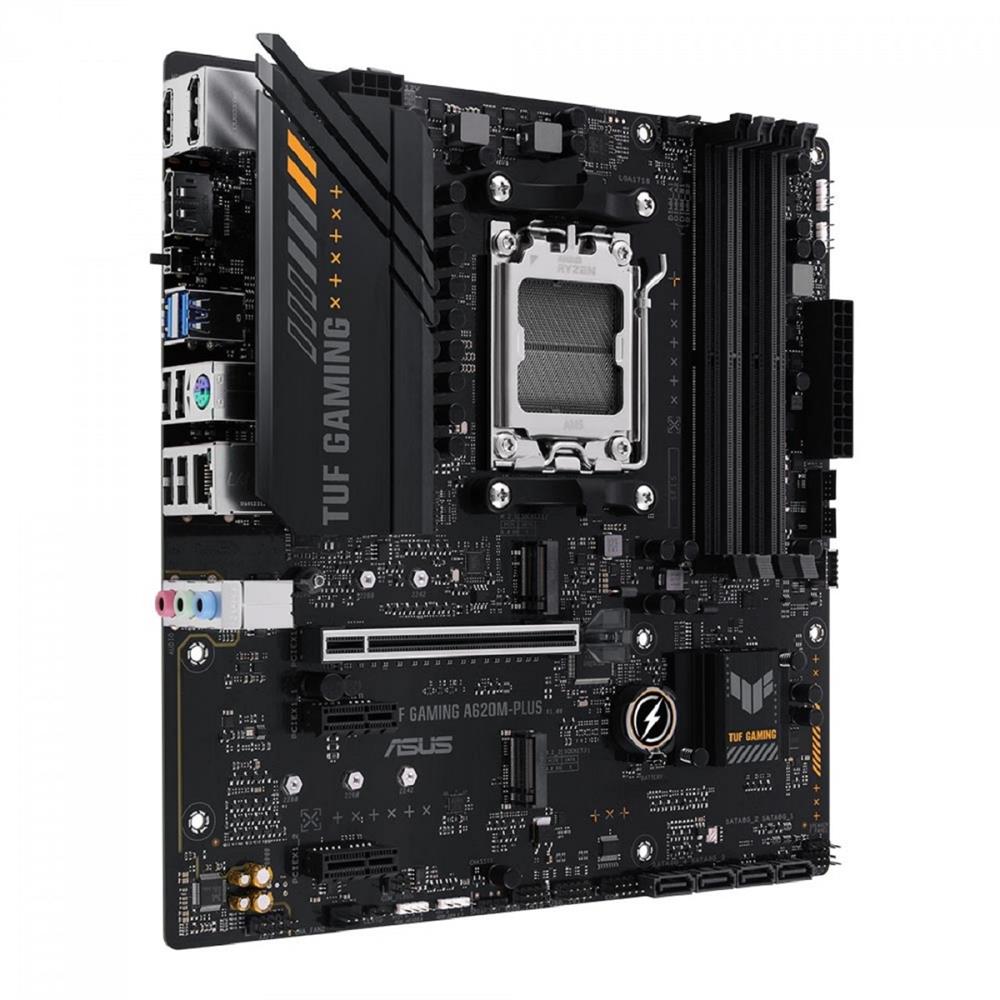 Placa Mãe Asus TUF Gaming A620M-PLUS, Chipset A620, AMD AM5, m-ATX, DDR5, 90MB1EZ0-M0EAY0
