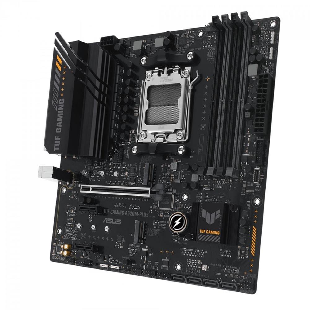 Placa Mãe Asus TUF Gaming A620M-PLUS, Chipset A620, AMD AM5, m-ATX, DDR5, 90MB1EZ0-M0EAY0
