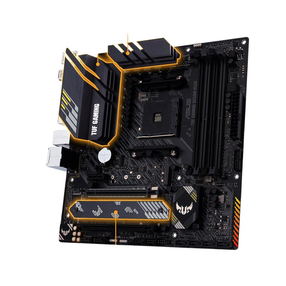 Placa Mãe Asus TUF Gaming B550M-Plus, Chipset B550, AMD AM4, mATX, DDR4