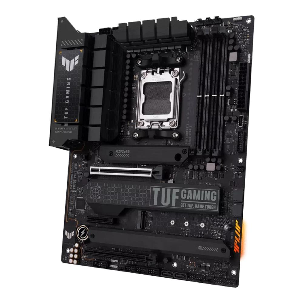 Placa Mãe ASUS TUF Gaming X670E-PLUS Wi-fi, AM5, DDR5, Displayport, HDMI, Bluetooth, PCIe, RGB