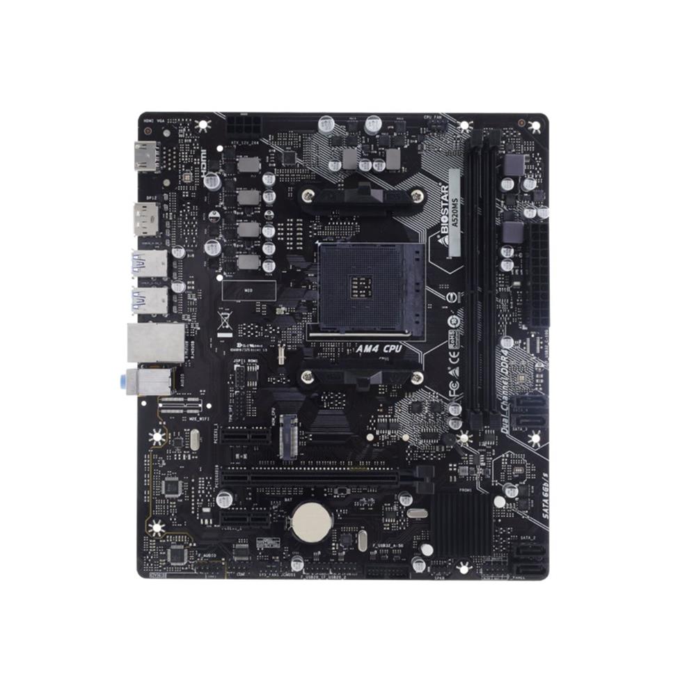 Placa Mãe BIOSTAR A520MHP Chipset A520, AM4, DDR4, M.2, Gigabit, PCIe, mATX