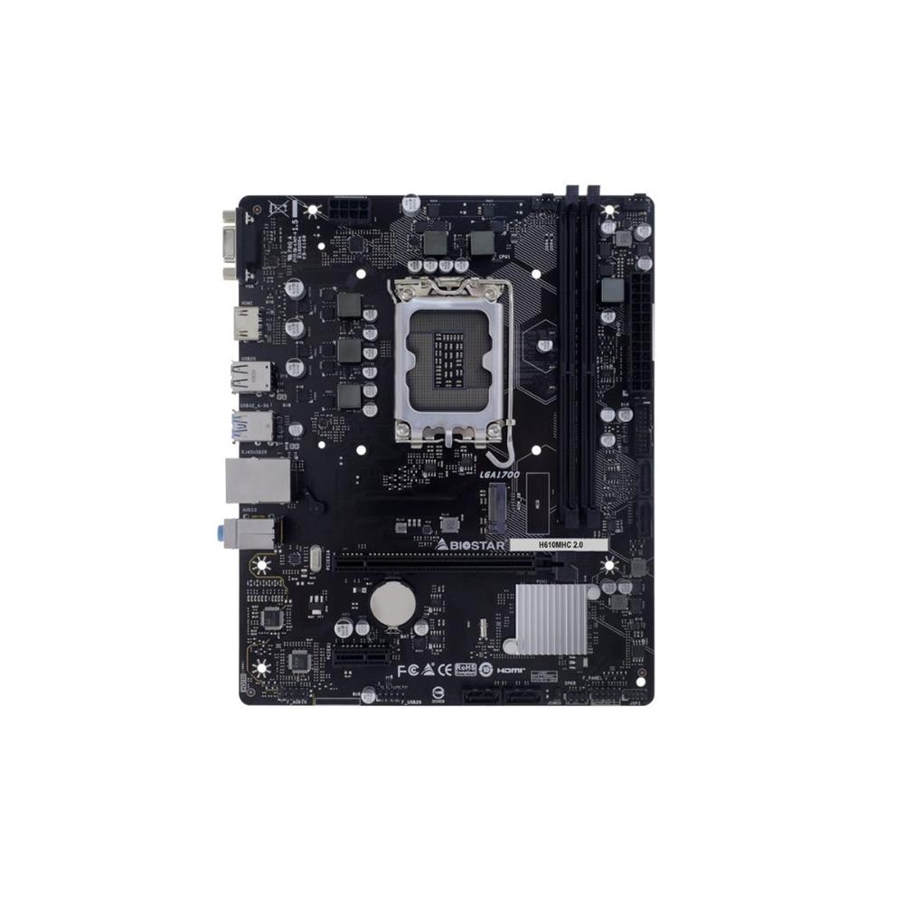 Placa Mãe Biostar H610MH 2.0, Chipset H610, Intel LGA 1700, MATX, DDR4
