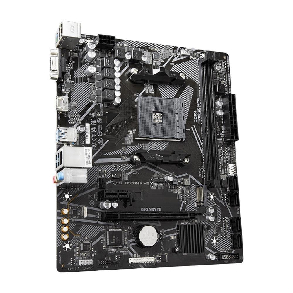 Placa Mãe Gigabyte A520M K V2, Chipset A520, AMD AM4, mATX, DDR4