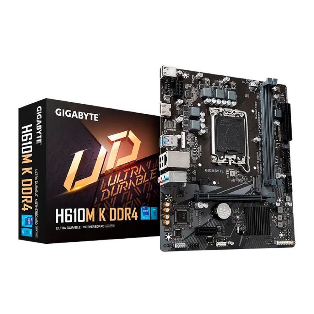 Placa Mãe Gigabyte H610M K DDR4, Chipset H610, Intel LGA 1700, mATX
