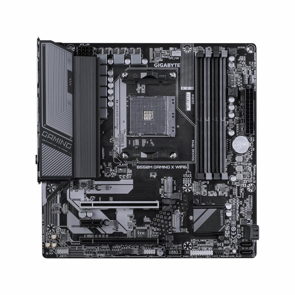 Placa Mãe Gigabyte B550M Gaming X WIFI6, Chipset AMD B550, AMD AM4, mATX, DDR4