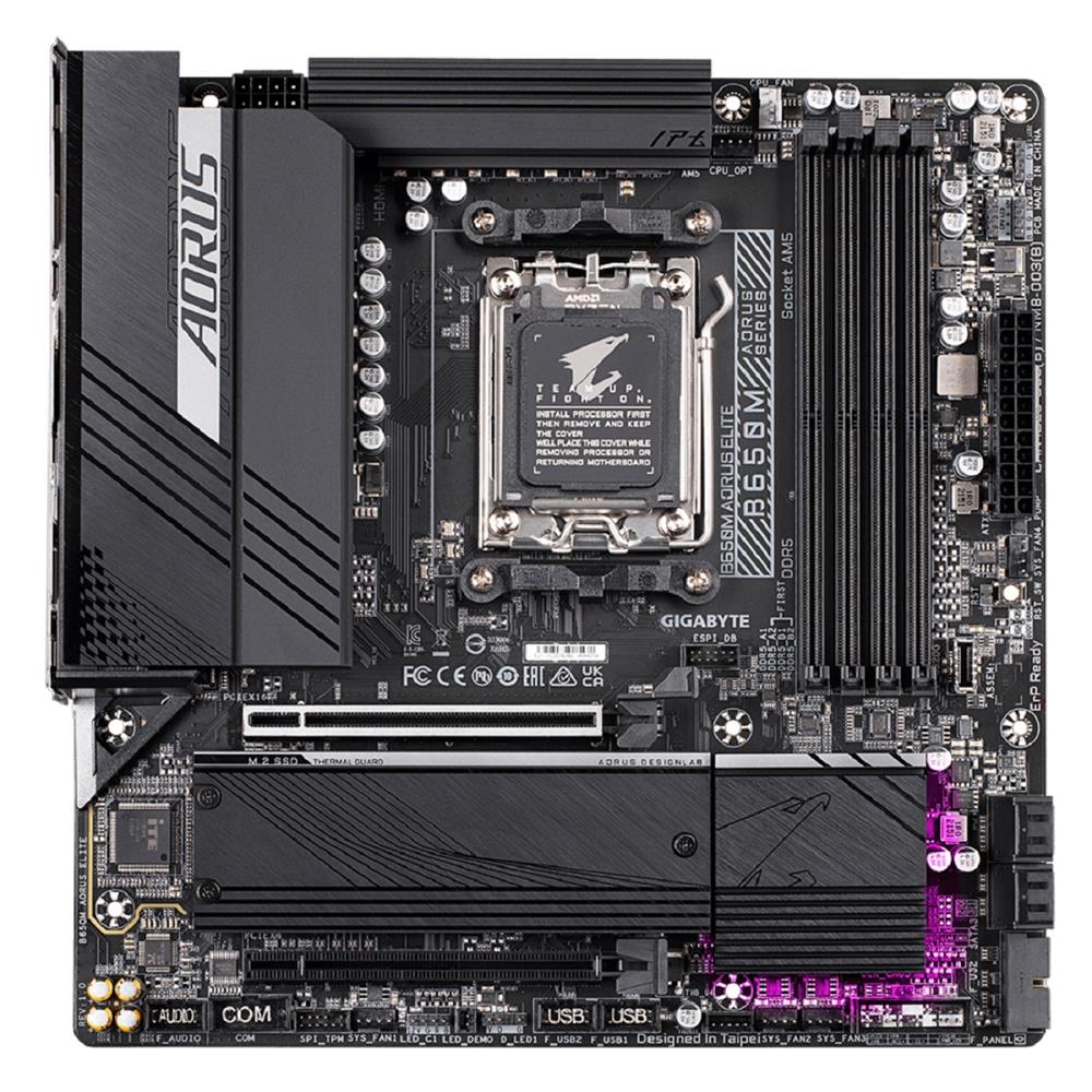 Placa Mãe Gigabyte B650M Aorus Elite, Chipset B650, AMD AM5, mATX, DDR5