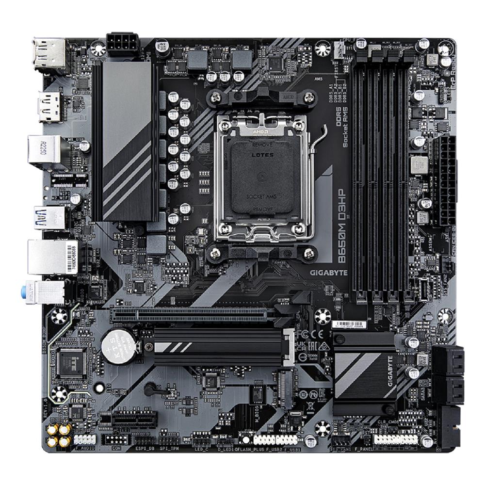 Placa Mãe Gigabyte B650M D3HP, Chipset B650, AMD AM5, mATX, DDR5