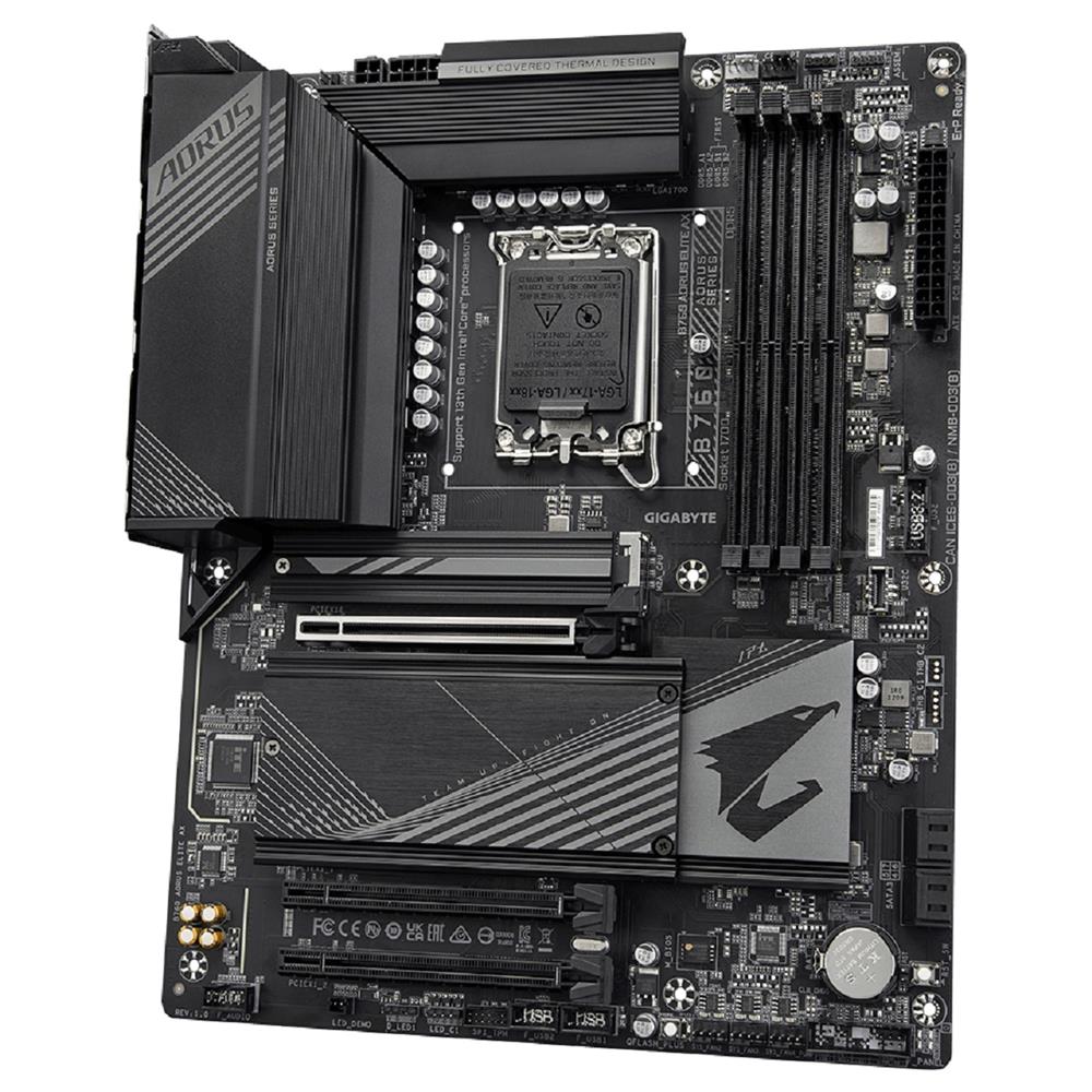 Placa Mãe Gigabyte B760 Aorus Elite AX, Wi-Fi, Chipset B760, Intel LGA 1700, ATX, DDR5