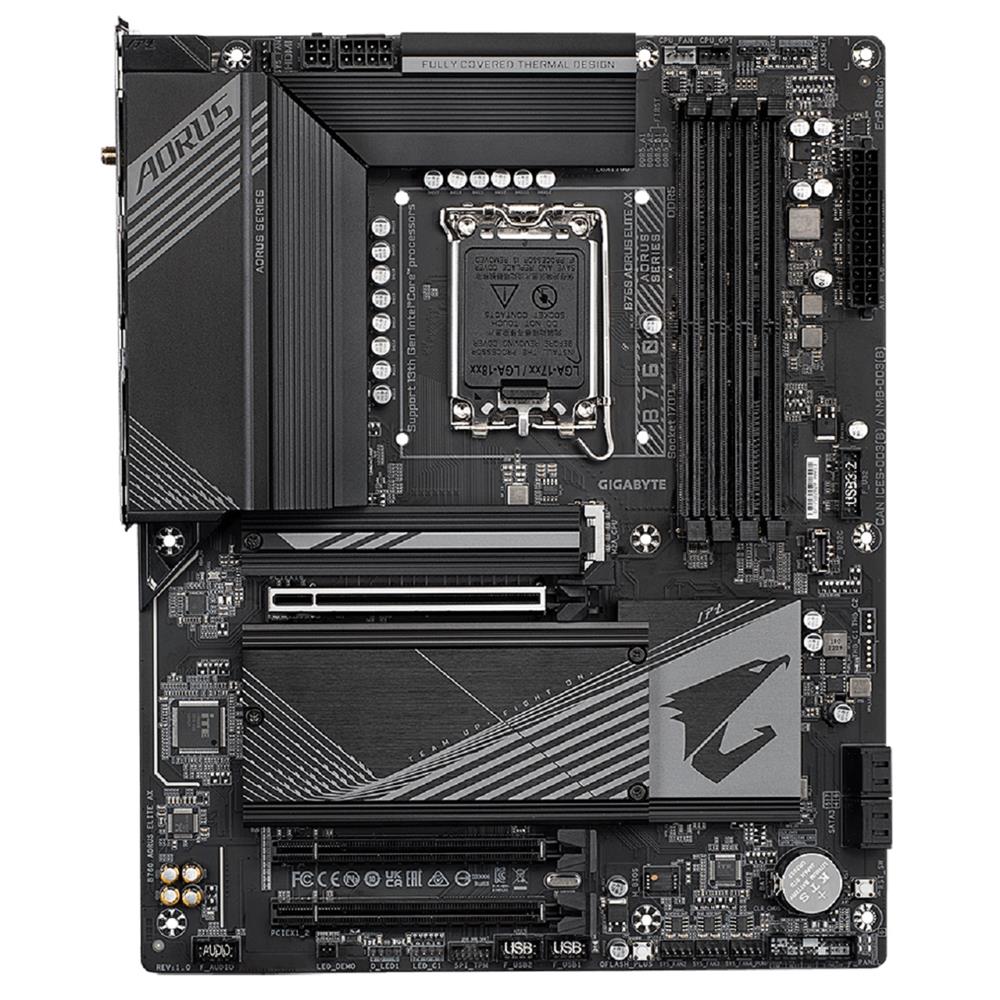 Placa Mãe Gigabyte B760 Aorus Elite AX, Wi-Fi, Chipset B760, Intel LGA 1700, ATX, DDR5