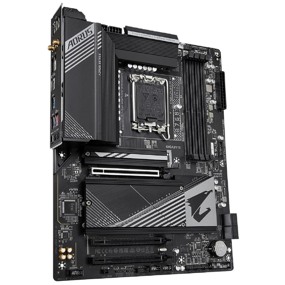 Placa Mãe Gigabyte B760 Aorus Elite AX, Wi-Fi, Chipset B760, Intel LGA 1700, ATX, DDR5