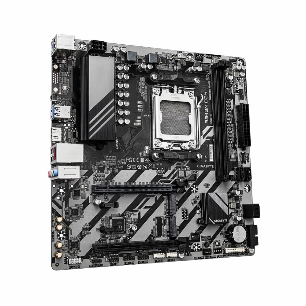 PLACA MÃE GIGABYTE B840M D2H, CHIPSET B840, AMD AM5, MATX, DDR5