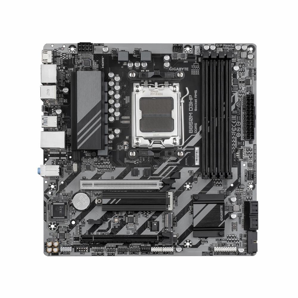 PLACA MÃE GIGABYTE B850M D3HP, Chipset AMD 850, AMD AM5, MATX, DDR5