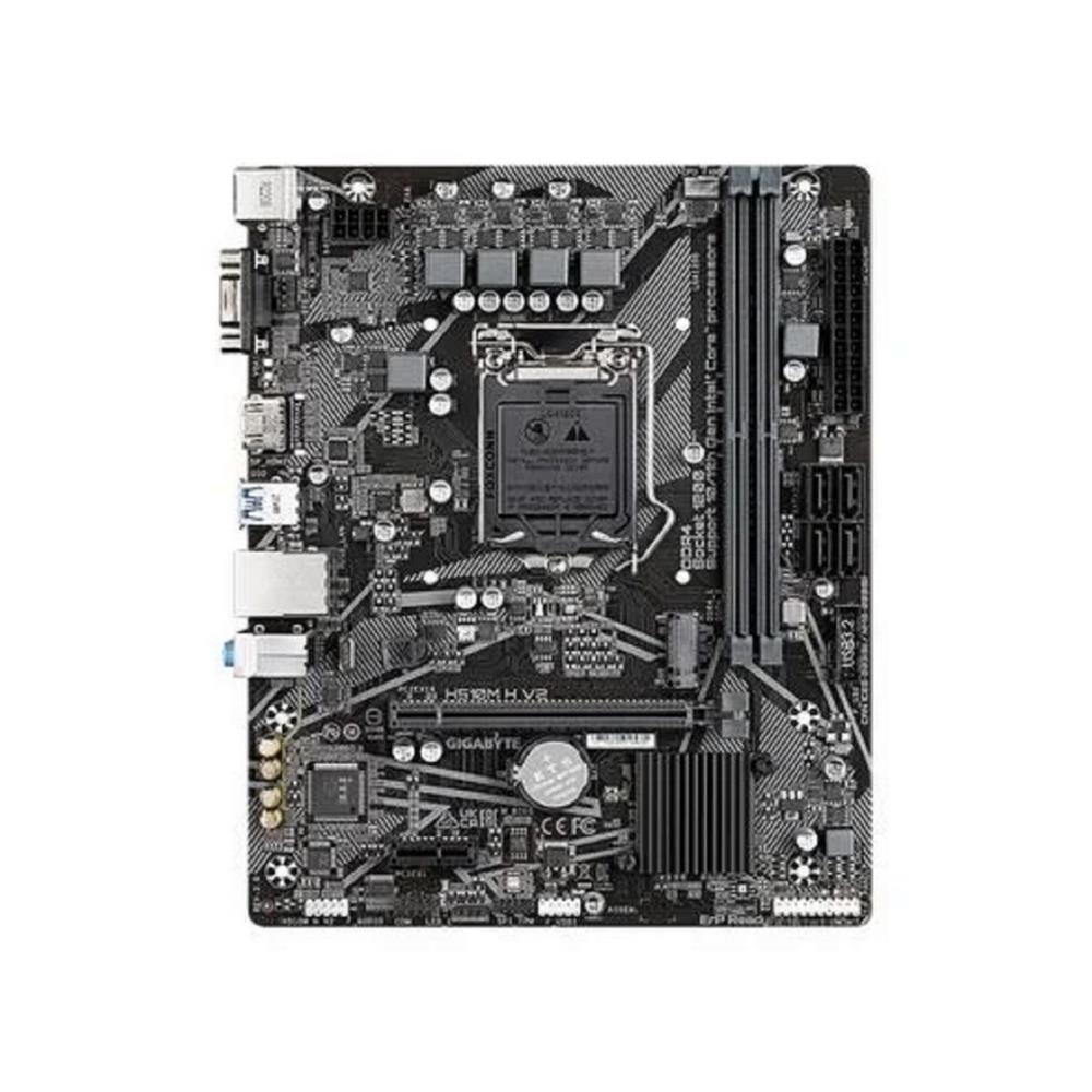 Placa-Mãe Gigabyte H510M H V2, Intel LGA 1200, 10ª,11ª Geração, mATX, DDR4, Preto 
