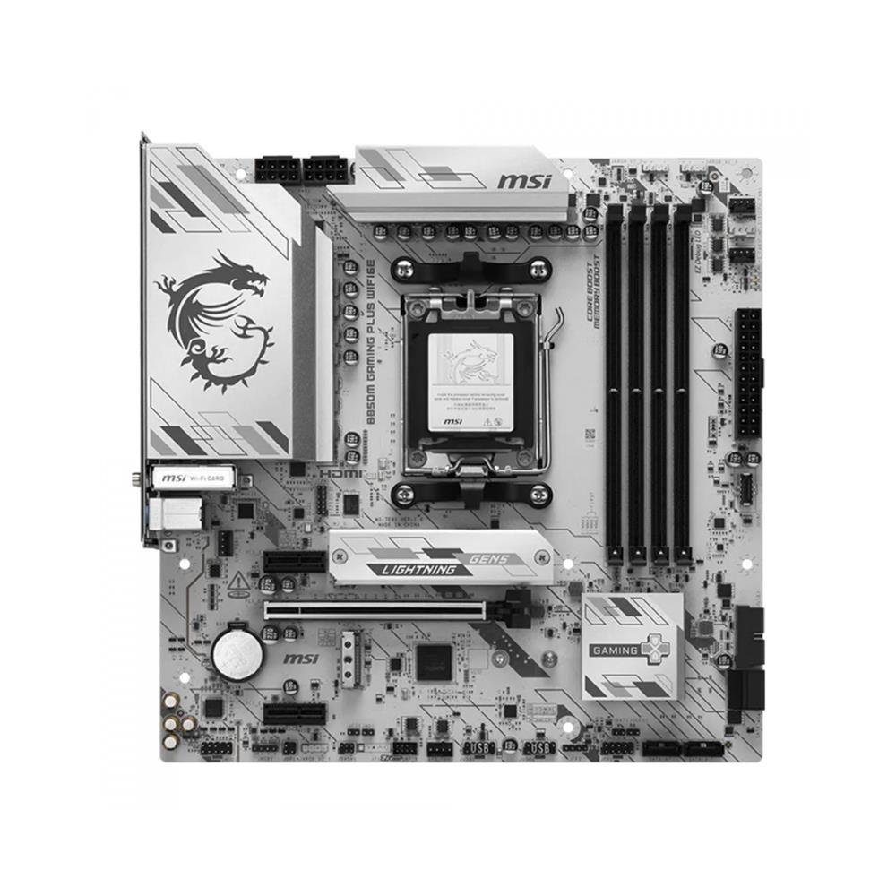Placa Mãe MSI B850M Gaming Plus WiFi6E, AMD AM5, DDR5, Micro-ATX, Bluetooth 5.3, PCIe 4.0, M.2 Gen5