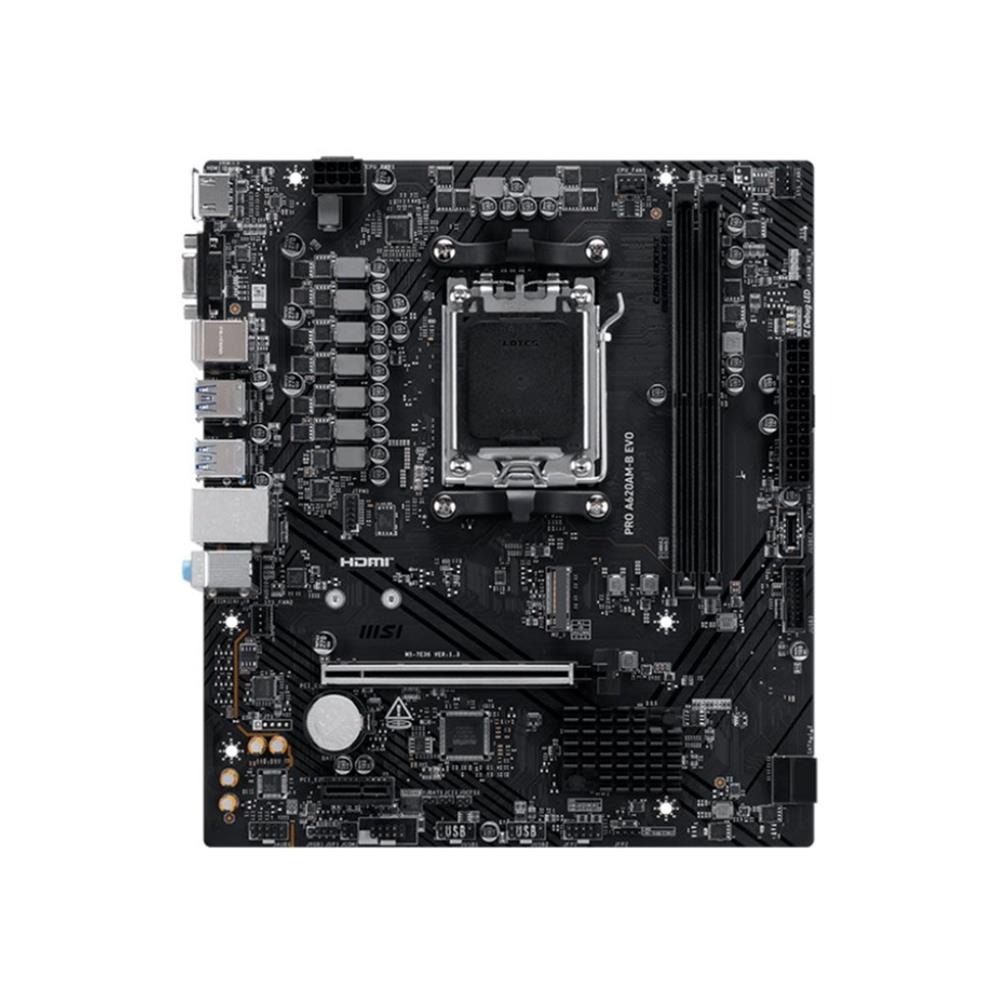 Placa Mãe MSI PRO A620AM-B EVO, AMD AM5, DDR5, Micro-ATX, HDMI, VGA, M.2 NVMe