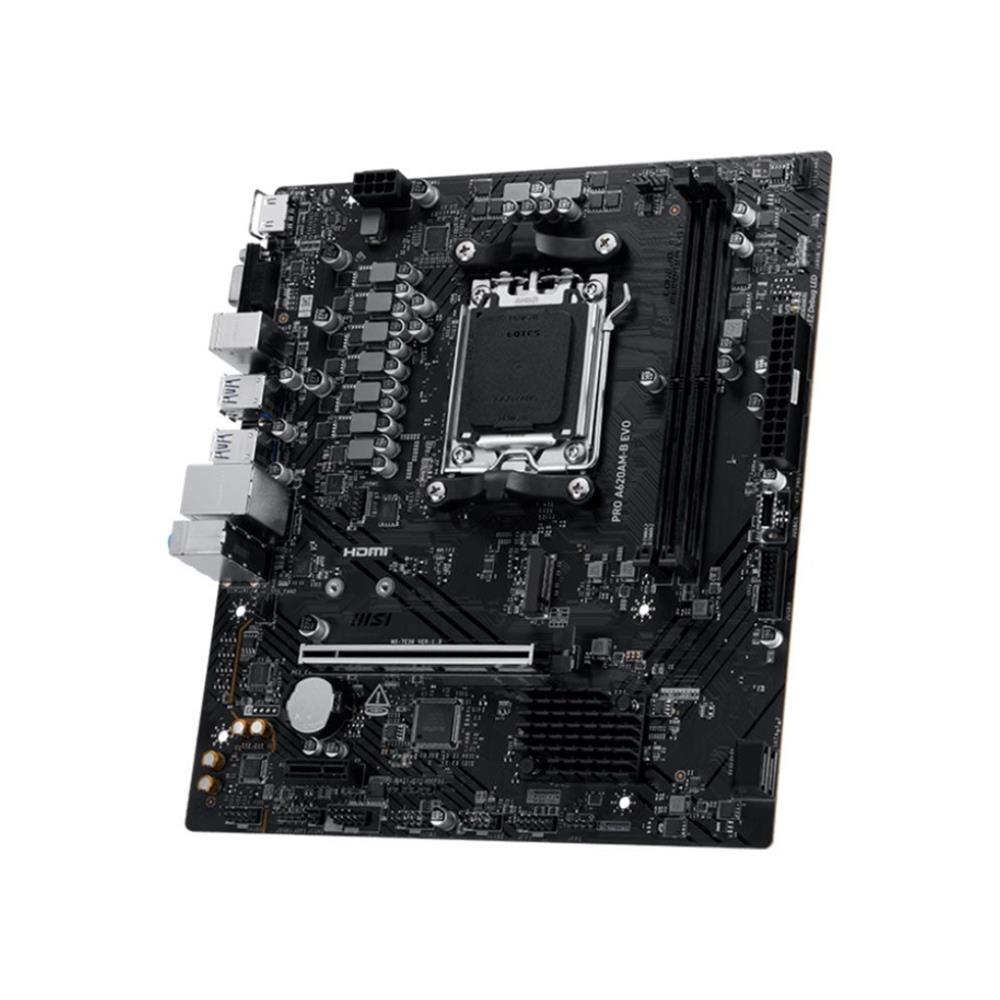 Placa Mãe MSI PRO A620AM-B EVO, AMD AM5, DDR5, Micro-ATX, HDMI, VGA, M.2 NVMe