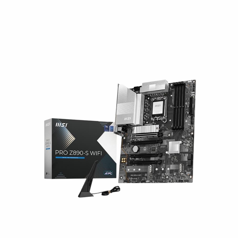 Placa Mãe MSI PRO Z890-S LGA 1851, DDR5, PCIe 5.0, M.2, SATA, LAN de 2,5 Gbps, USB Type-C, Wi-Fi 7, Bluetooth 5.4, Thunderbolt 4, ATX