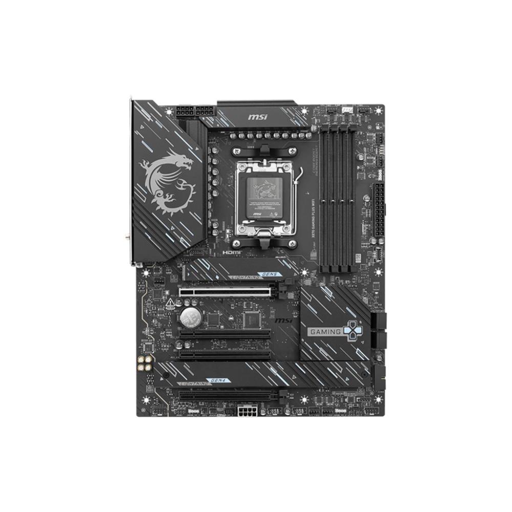 Placa Mãe MSI X870 Gaming Plus WIFI, DDR5, AM5, 5G, PCIe, USB, Preto
